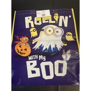 Minions Halloween Reusable Tote Rollin With My Boo Ghost Trick or Treat Purple